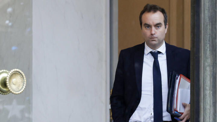 France's Minister of Armed Forces Sebastien Lecornu leaves after the cabinet meeting at the Elysee presidential Palace in Paris, on January 8, 2025.