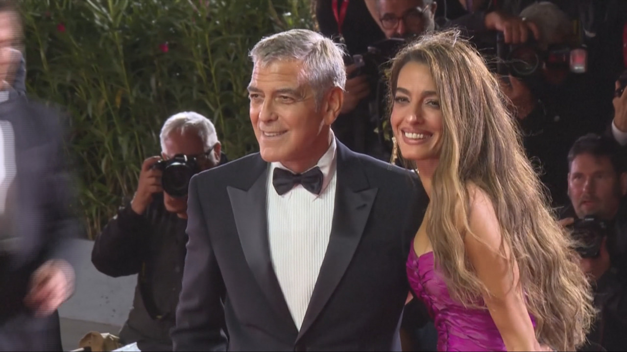 George Clooney, Emma Stone and Jude Law set Venice alight