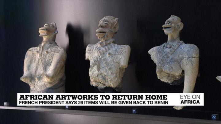African artworks return home: Dozens of items displayed in France will be given back to Benin
