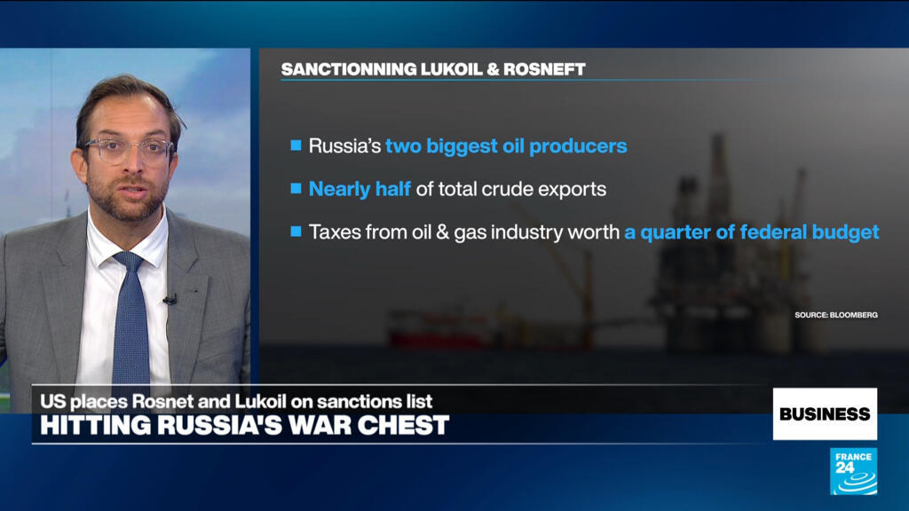 US takes aim at Russia's war chest with sanctions on Rosneft and Lukoil