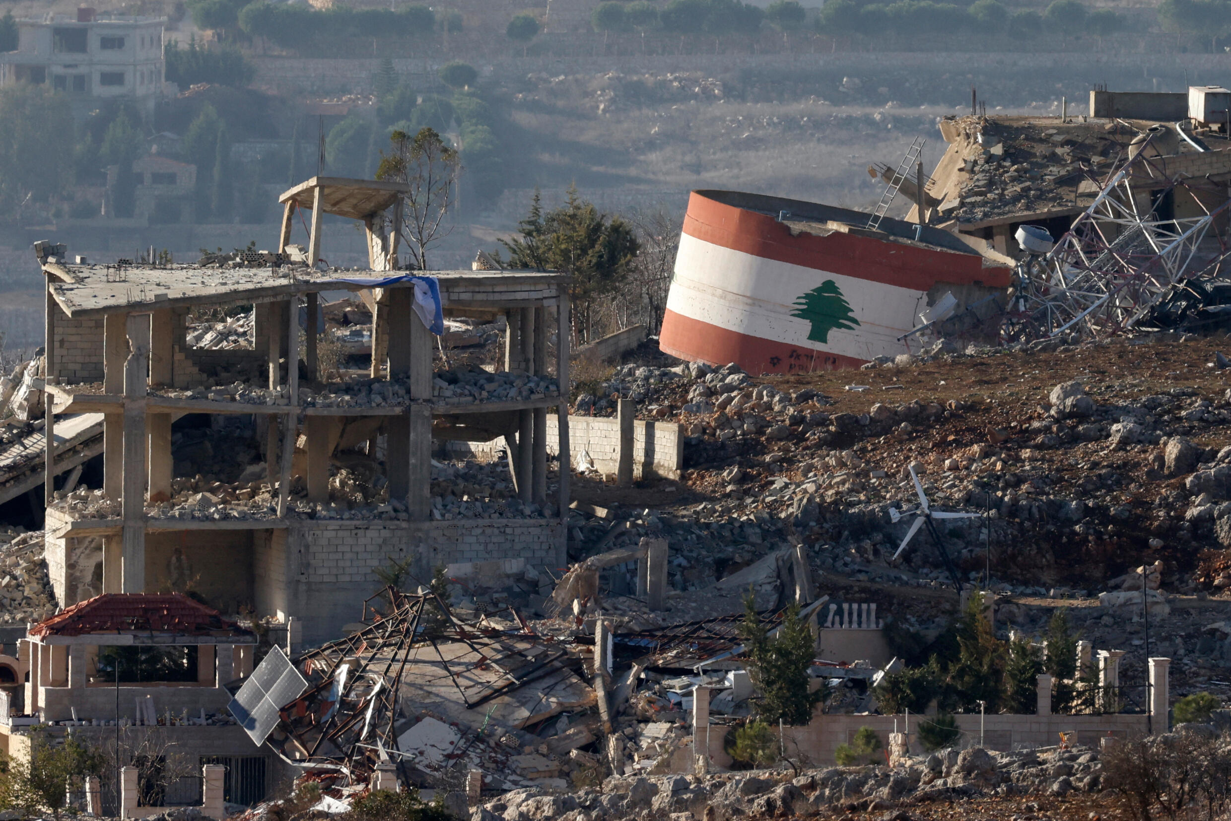 Le village de Mais al-Jabal, près de la frontière entre Israël et le Liban, le 25 novembre 2024.