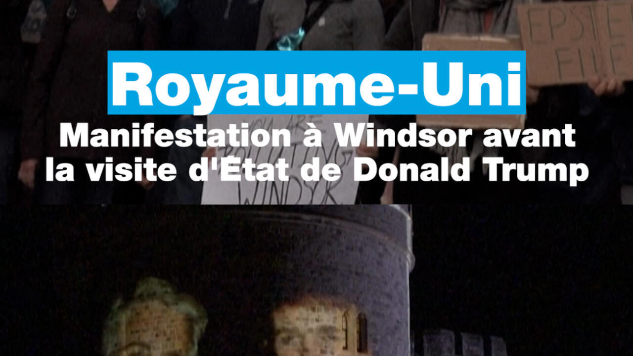 Royaume-Uni : manifestation à Windsor avant la visite d'État de Donald Trump