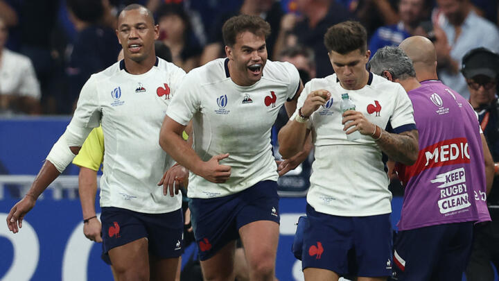 France and New Zealand ran out before a sold-out Stade de France in the much-anticipated opening match of the Rugby World Cup in the Parisian suburb of Saint-Denis on September 8.