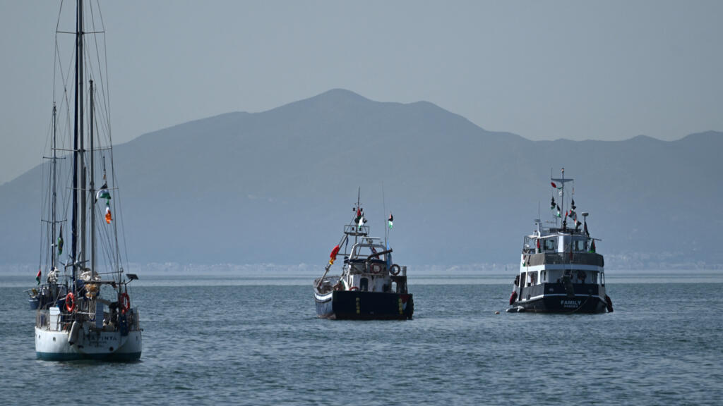Second boat hit by suspected drone, say Gaza aid flotilla activists