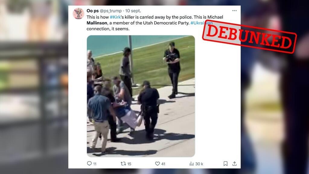 Online users spread misinformation about Charlie Kirk's alleged killer's identity