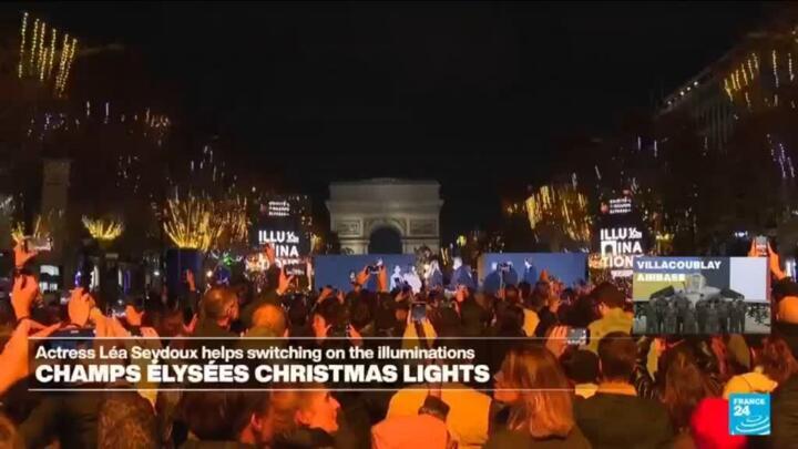 France: Christmas lights on Paris's Champs-Elysées switched on