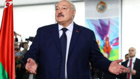 Belarusian President and presidential candidate Alexander Lukashenko visits a polling station during the presidential election in Minsk, Belarus on January 26, 2025.