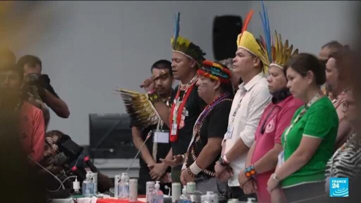 Indigenous protesters block entrance to COP30 climate summit in Brazil