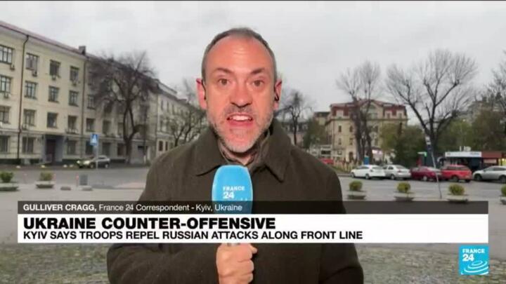 Ukraine says troops repel Russian attacks along front line