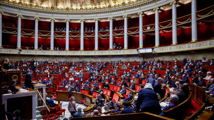 The National Assembly during the vote on the immigration bill, December 19, 2023 in Paris.