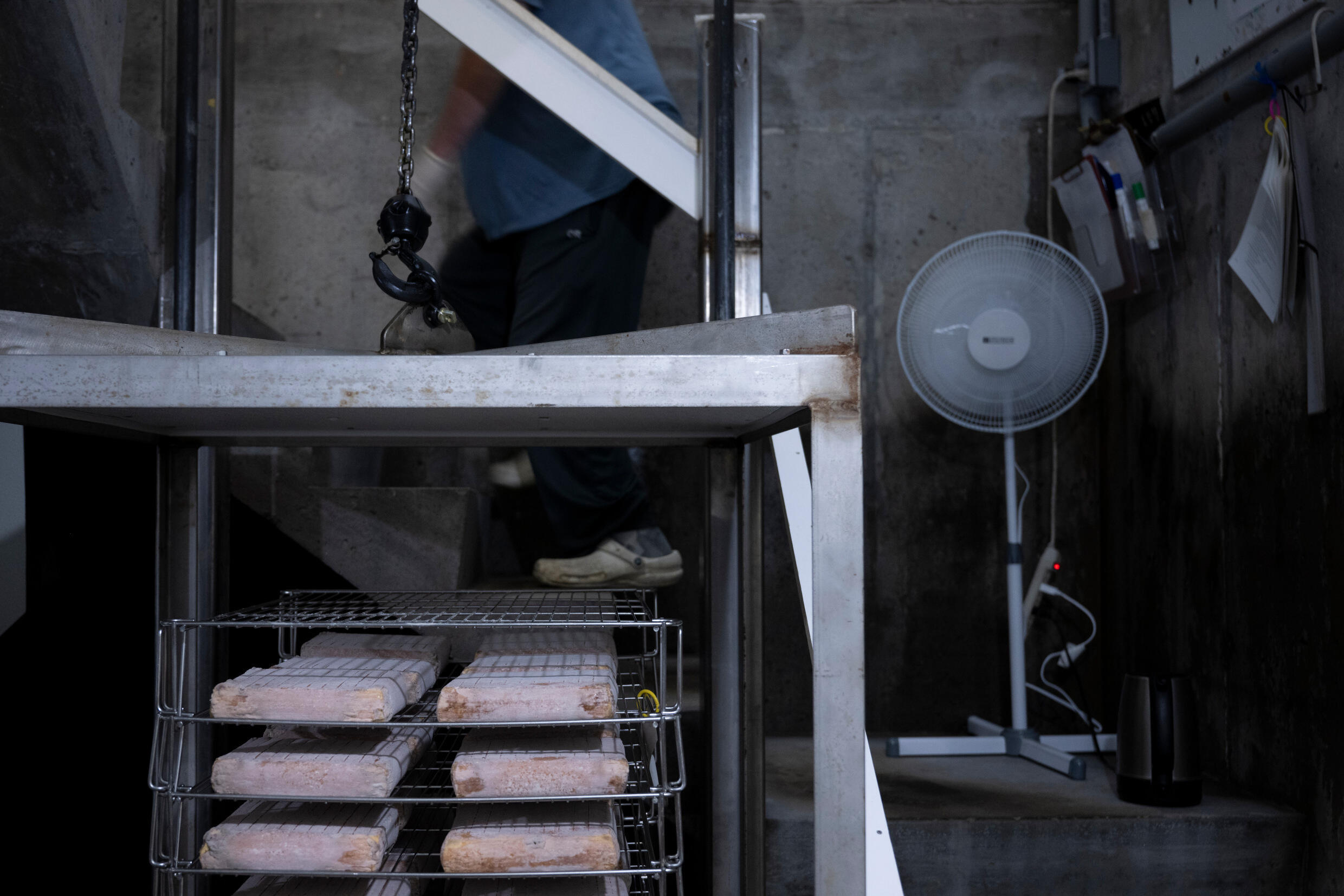 Quesos listos para enviar en Meadow Creek Dairy, en Galax, Virginia (Estados Unidos), el 5 de octubre de 2022