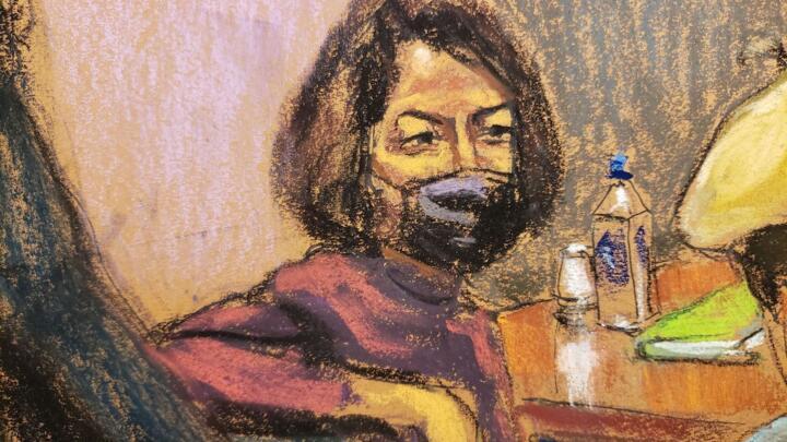 A courtroom sketch of Ghislaine Maxwell during jury deliberations in her trial over Jeffrey Epstein’s sex abuse in New York City, U.S., December 29, 2021.