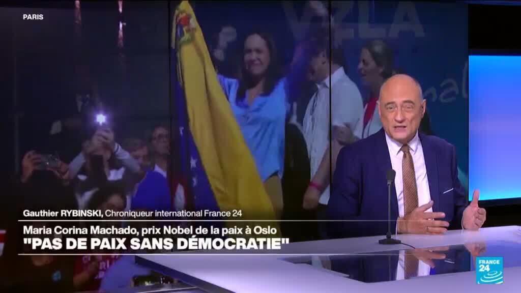 Machado, prix Nobel de la paix, à Oslo : "pas de paix sans démocratie"