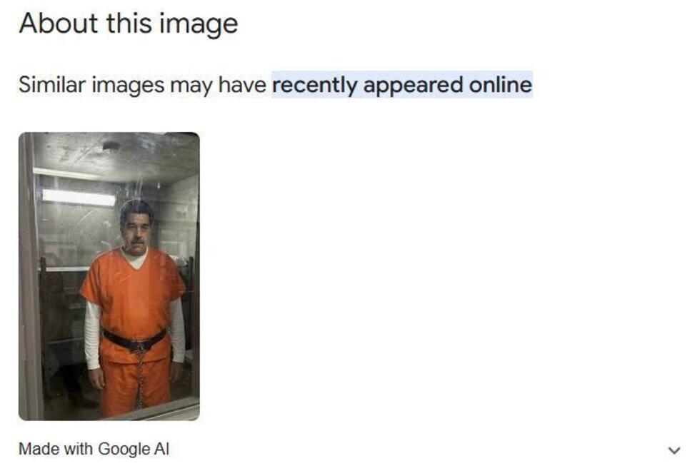 Deze afbeelding van Nicolas Maduro is gemaakt door Nano Banana.