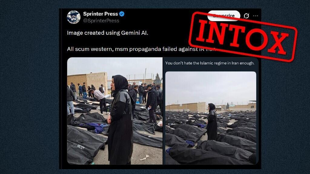 Iran :  des comptes pro-régime utilisent le prétexte de l’IA pour nier les massacres de manifestants