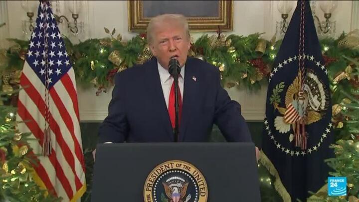 Donald Trump delivers year-end address, deflects blame for economic difficulties