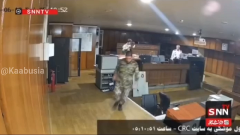 Screenshot of an authentic video of a command centre destroyed by Israel in June 2025. The segment was aired on the Iranian state television.