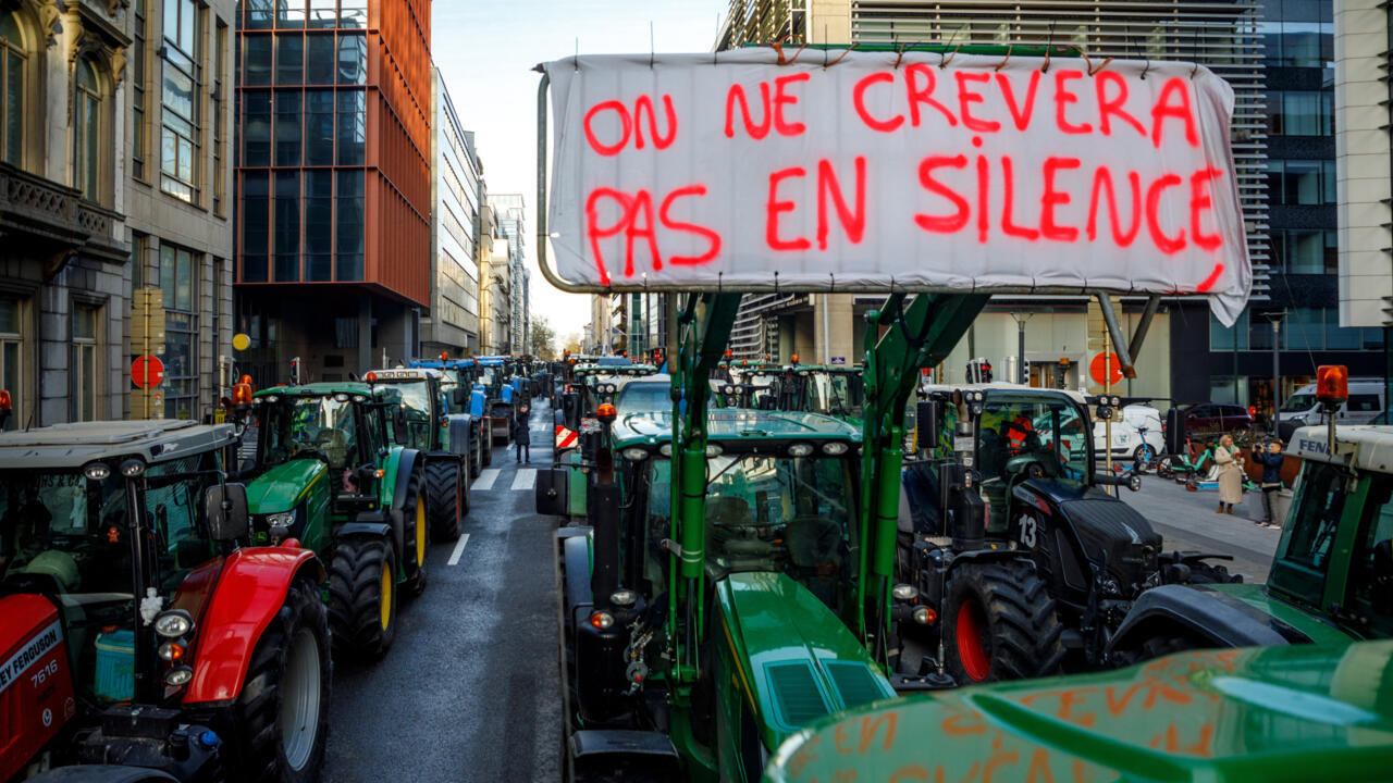 Boeren trekken naar Brussel om te protesteren tegen het EU-Mercosur-verdrag terwijl de Europese leiders elkaar ontmoeten