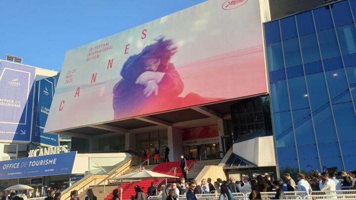 Le Palais des Festivals de Cannes, avant la clôture de la 78e édition.