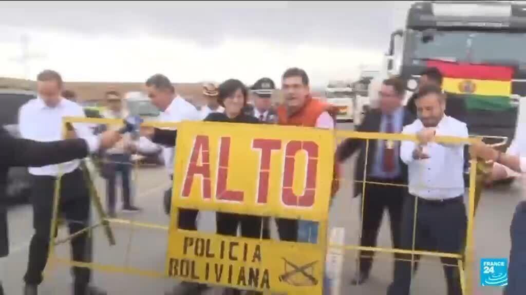 Bolivia's new president Rodrigo Paz leads fuel convoy