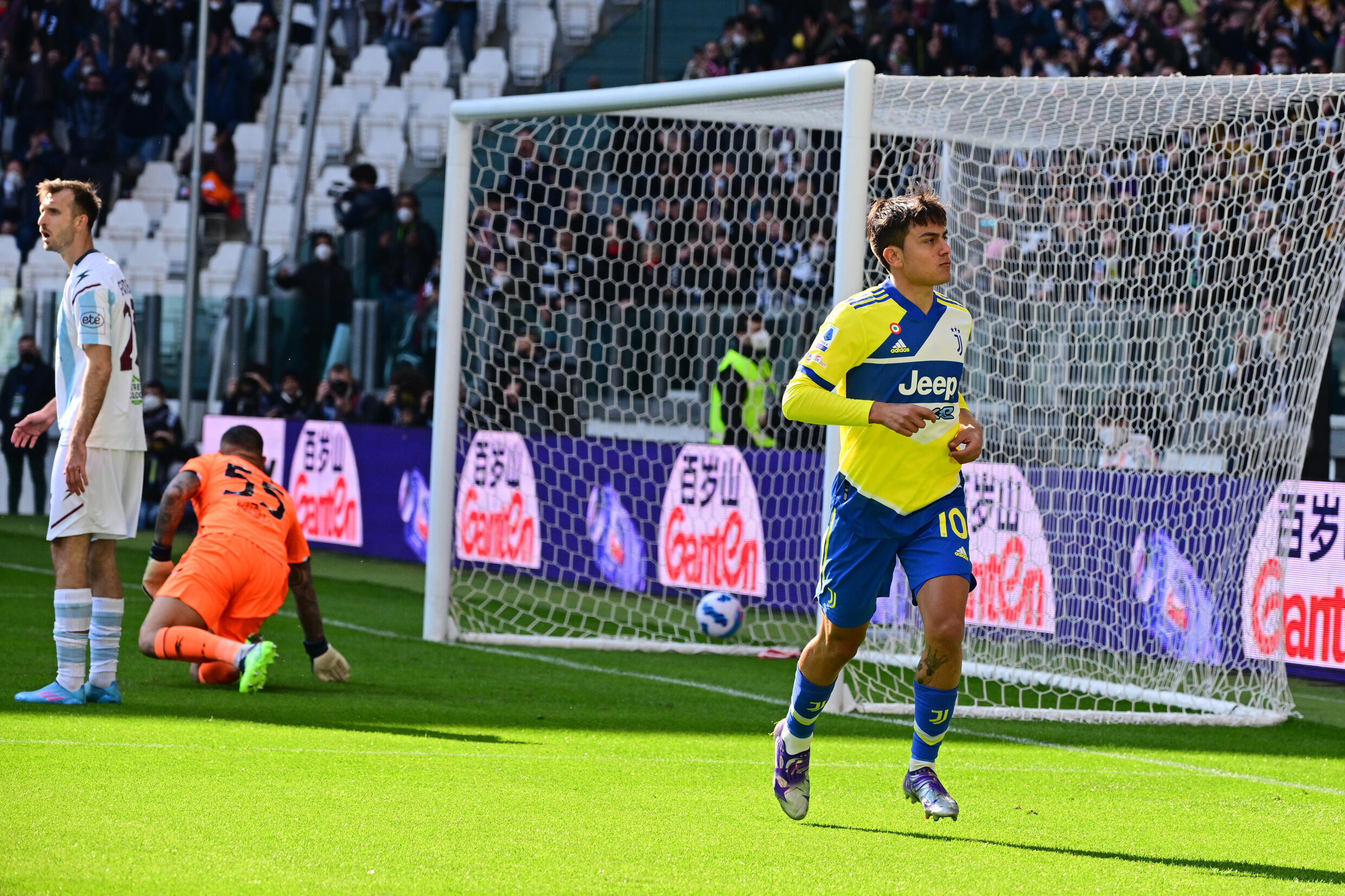 Paulo Dybala Buteur versa la Juventus nella Salernitana a Torino, il 20 marzo 2022