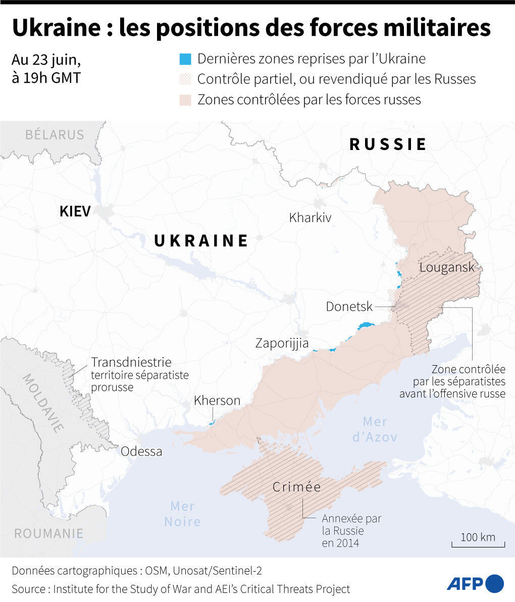 Ukraine : les positions des forces militaires