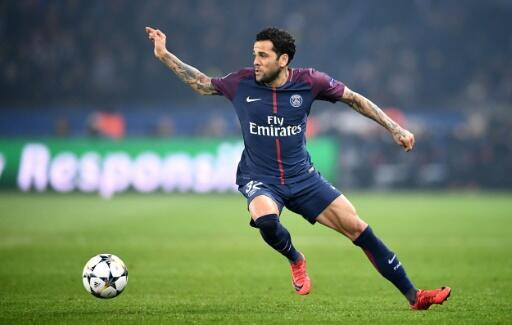 Le joueur brésilien Dani Alves sous les couleurs du PSG, lors de la saison 2018-2019 de Ligue 1
