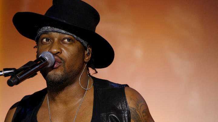 Recording artist D'Angelo performs during a Spotify press event in New York, May 20, 2015.