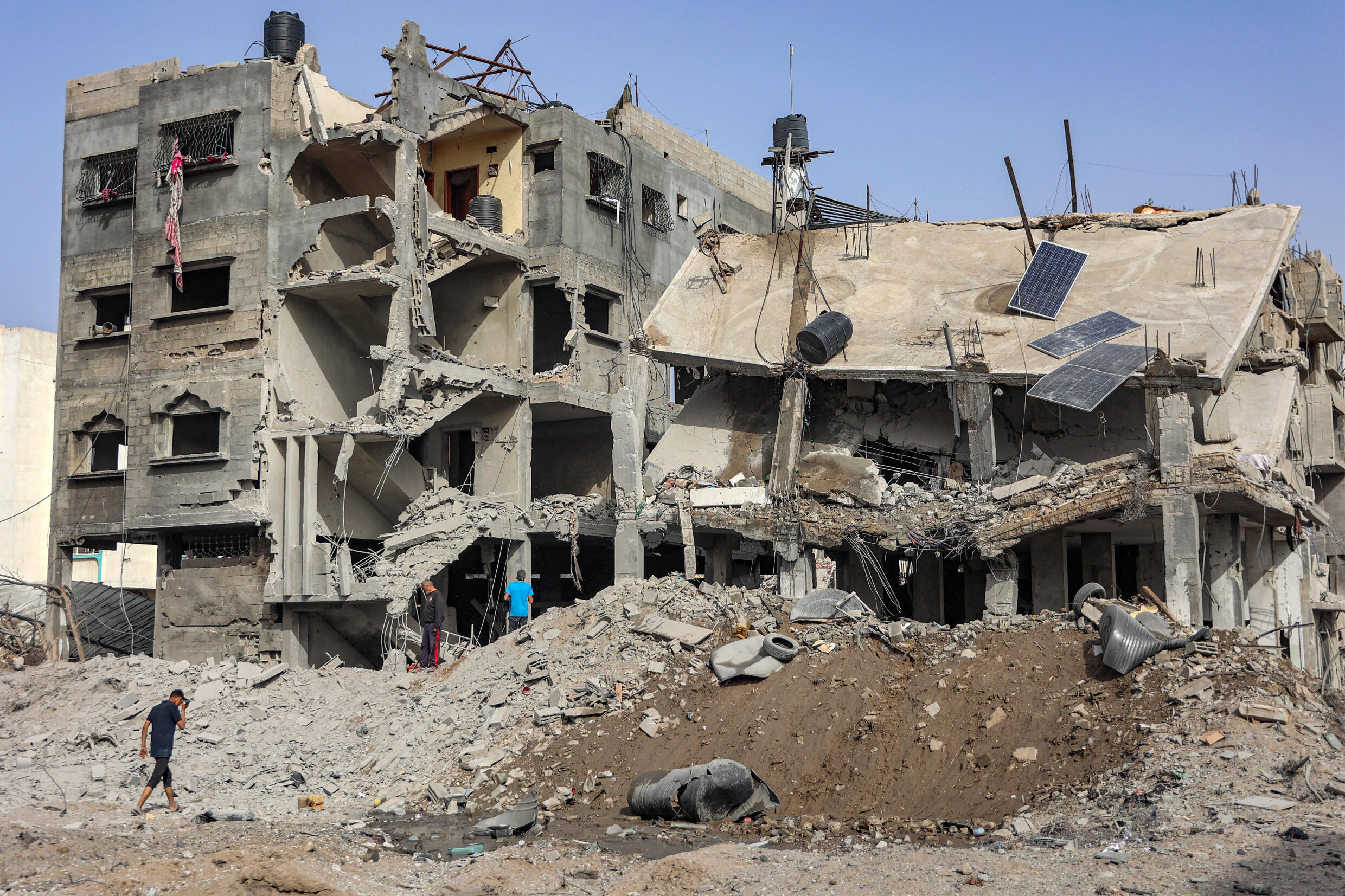 Un bâtiment détruit par un bombardement israélien à Gaza, le 18 avril 2024.