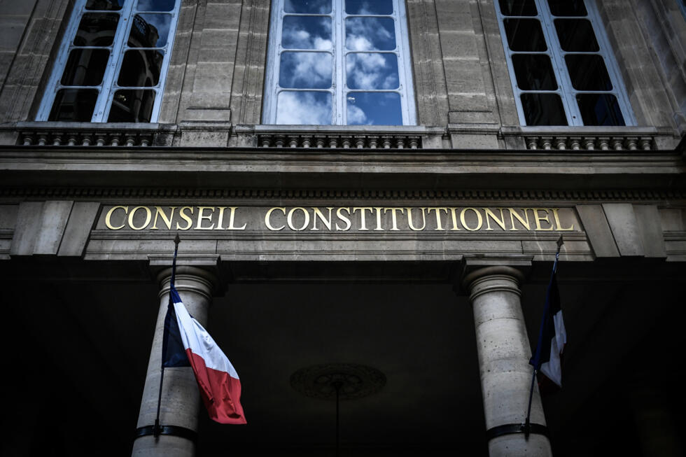 L'entrée du Conseil constitutionnel à Paris, le 23 janvier 2024.