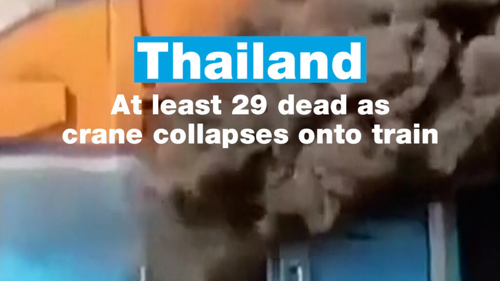 Thailand: zeker 29 doden bij het instorten van een kraan op een trein