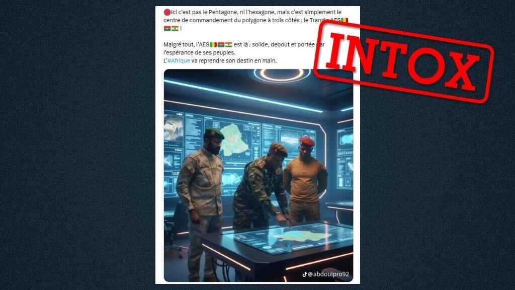 Un centre de commandement ultramoderne de l'AES ? C'est une image créée par IA