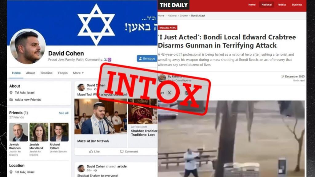 Australie : après l'attentat de Bondi Beach, des intox sur l'identité d'un tireur et du sauveur