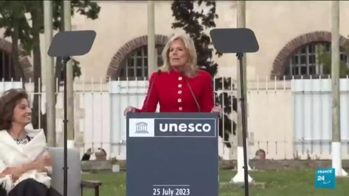 Jill Biden marks US re-entry into UNESCO at Paris ceremony