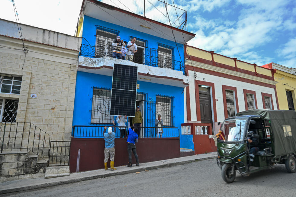 Solar panels are highly sought after in Cuba, as a way of ensuring power supply through blackouts of up to 12 hours a day in the capital Havana