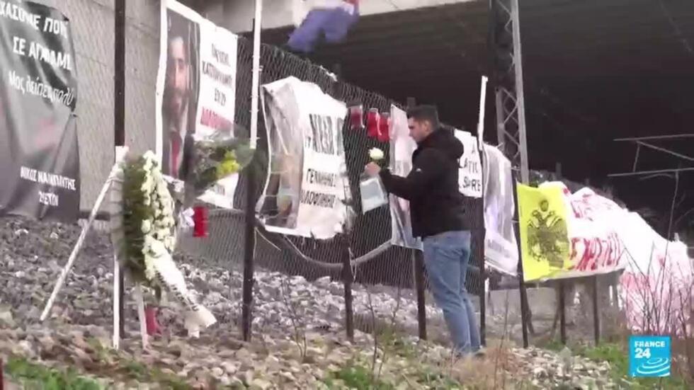 Grecia multitudinarias protestas en memoria de accidente ferroviario