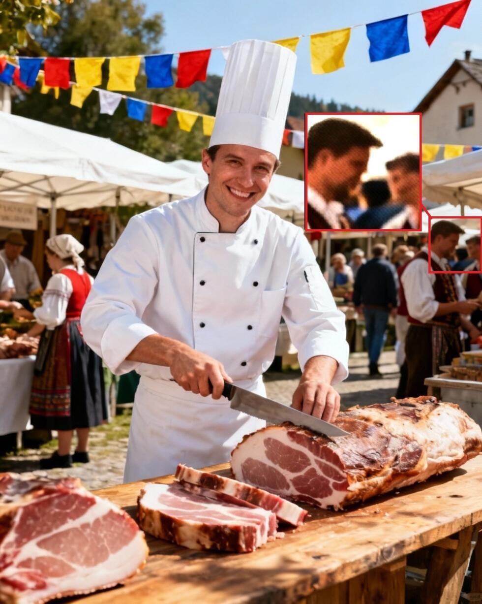 Cette photographie présumée d'un festival de porc publié le 19 septembre 2025 sur Facebook a été générée par IA.