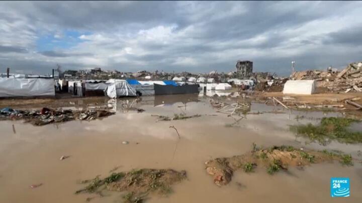 Winter storm rips through Gaza, exposing failure to deliver enough aid to territory
