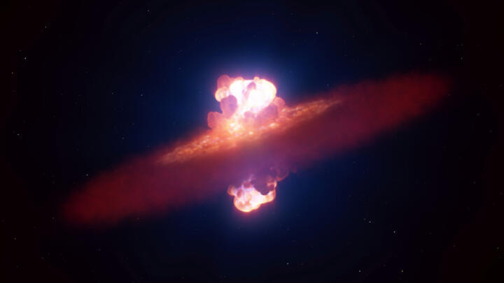 An artist's impression shows a star exploding at the end of its lifecycle, called a supernova, in this handout image released by the European Southern Observatory on November 12, 2025.