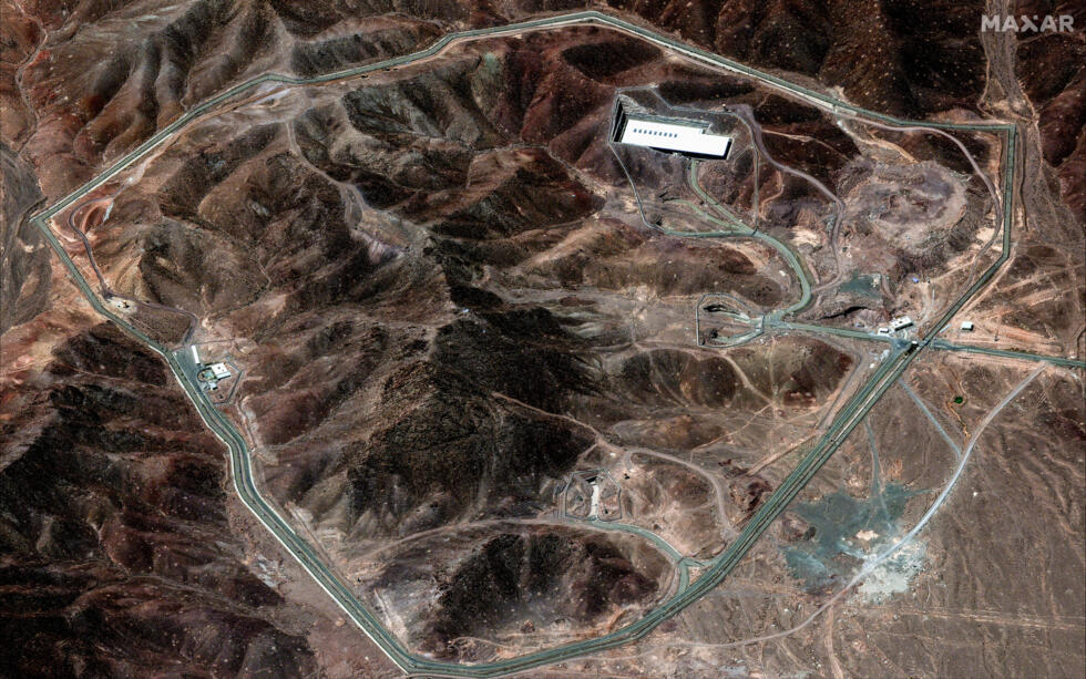Una imagen de satélite muestra la instalación nuclear de Fordo, en Irán, en esta imagen de distribución fechada el 14 de junio de 2025.