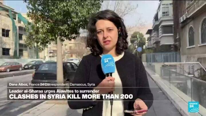 FRANCE 24 correspondent Dana Alboz reporting from Damascus