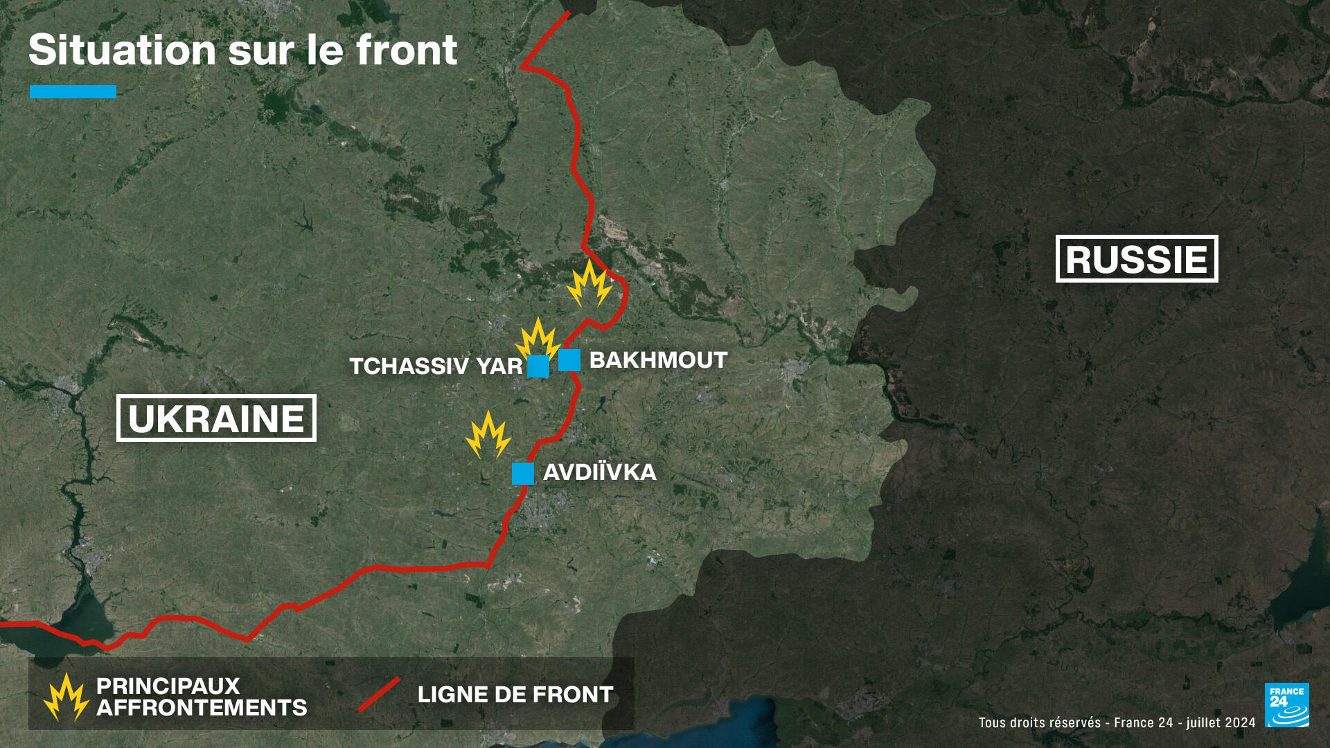 Carte du front ukrainien