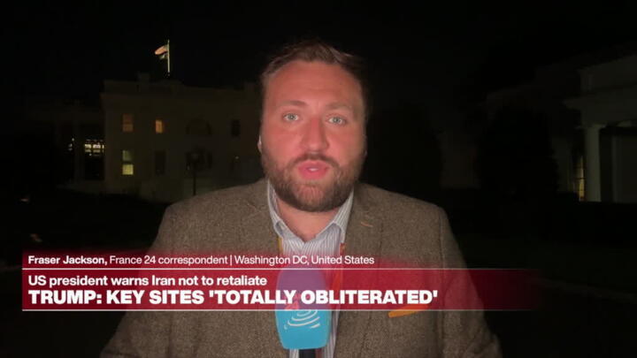 No further US strikes on Iran planned, France 24 reports from Washnigton