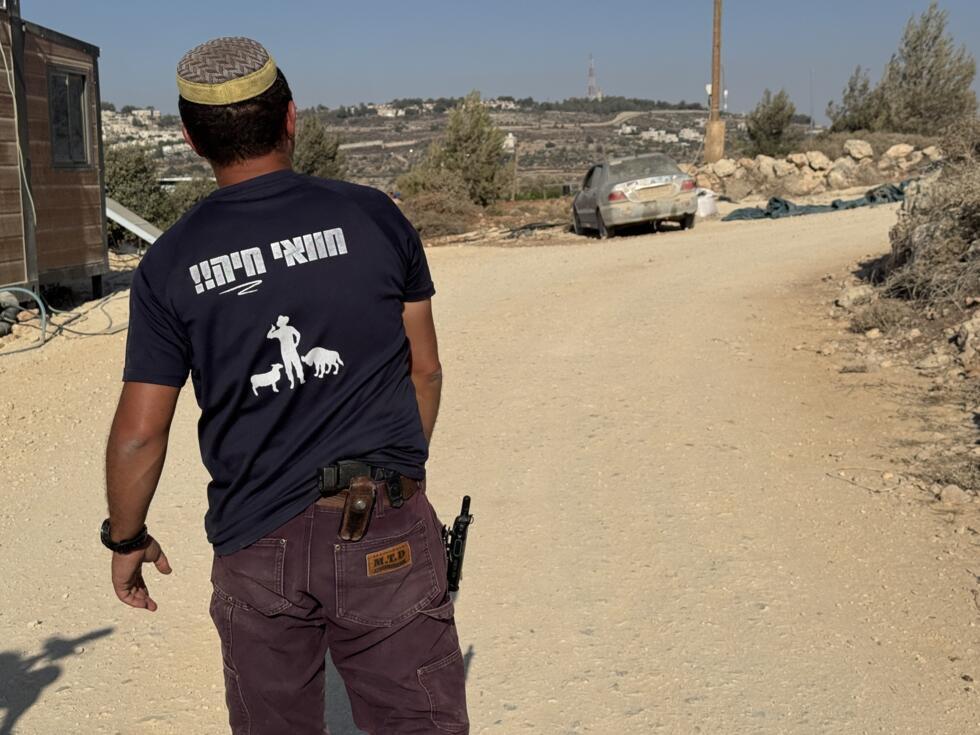 Lior Tal, the armed leader of an illegal settlement located between Bethlehem and Jerusalem.