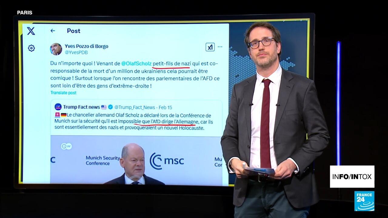 A quelques jours des élections fédérales anticipées en Allemagne, plusieurs publications font le jeu de l’extrême droite. Certains affirment ainsi que le grand-père d’Olaf Scholz était un officier nazi. C’est faux, les deux hommes n’ont aucun lien de parenté.