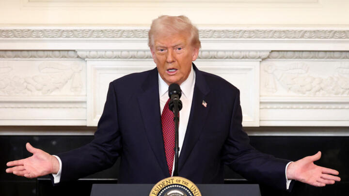 El presidente estadounidense Donald Trump habla durante un desayuno con senadores republicanos en la Casa Blanca en Washington, D.C., Estados Unidos, el 5 de noviembre de 2025.