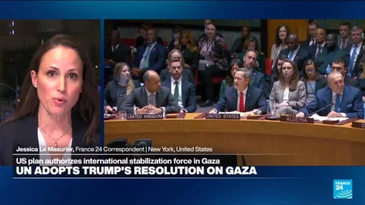 UN security council approves the Trump administration's plan for the future of Gaza