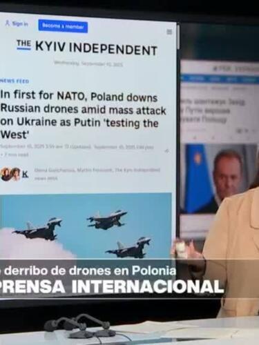 Abrimos Revista de Prensa con los titulares preliminares que llegan desde Ucrania, Rusia y Polonia después de que Varsovia afirmara este miércoles haber derribado drones rusos en su suelo, lo que sería una violación de su integridad territorial.