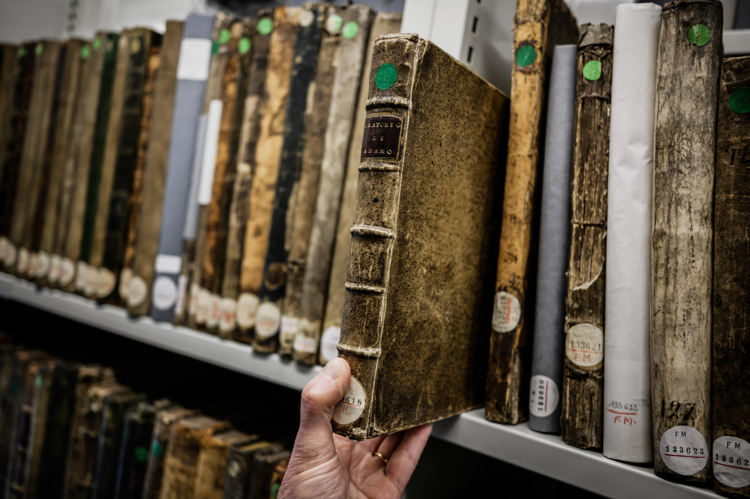 2022년 3월 3일 리옹 시립 도서관의 오래된 기금에서 발견된 이탈리아 오라토리오의 원고