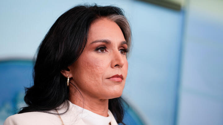 Director of National Intelligence, Tulsi Gabbard, attends a press briefing at the White House in Washington D.C. on July 23, 2025.